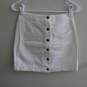 XS Button down White Skirt worn once